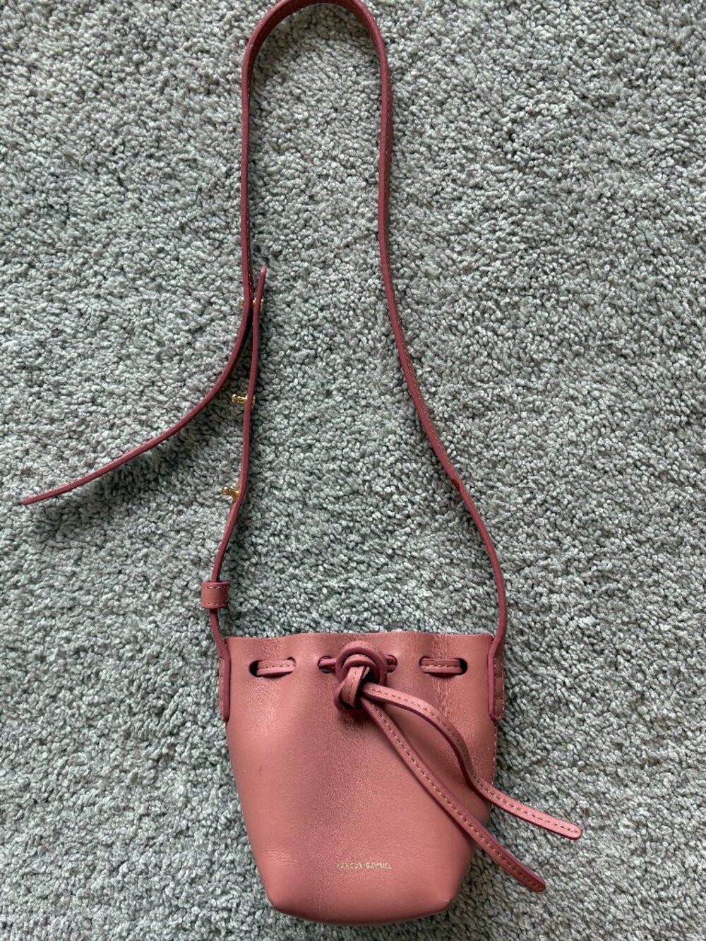 Mansur Gavriel Mini Mini Bucket Bag Blush Pink Leather